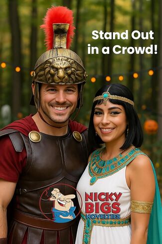 Nicky Bigs Novelties Deluxe Adult Roman Helmet with Red Fake Feather Plume Size Large Greek Gladiator Costume Helmets Trojan Legion Helmet Adjustable in Saudi Arabia