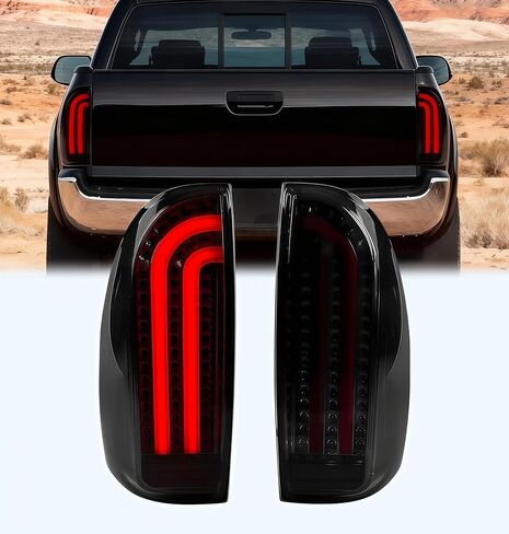 مصابيح خلفية مناسبة لسيارة Toyota Tacoma 2005-2015، مصباح خلفي عكسي للفرامل LED (دخان) in Saudi Arabia