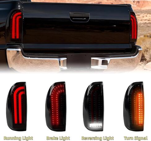 مصابيح خلفية مناسبة لسيارة Toyota Tacoma 2005-2015، مصباح خلفي عكسي للفرامل LED (دخان) in Saudi Arabia
