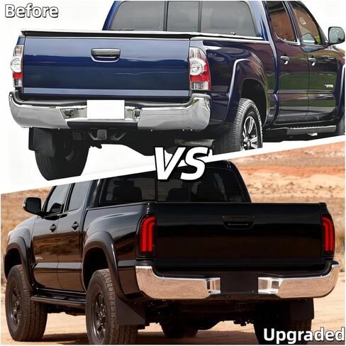 مصابيح خلفية مناسبة لسيارة Toyota Tacoma 2005-2015، مصباح خلفي عكسي للفرامل LED (دخان) in Saudi Arabia