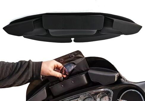 3 Pocket Windshield Bag with Magnetic Closure for Harley Touring Street Glide, Electra Glide, Ultra Limited and Tri Glide with Windshield 2014-2024 in Saudi Arabia