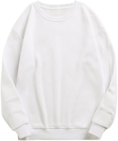 Women’s Oversized Sweatshirt – Comfy Casual Crewneck Winter Fashion Pullover (US, Alpha, Medium, Regular, Regular, navy blue) in Saudi Arabia