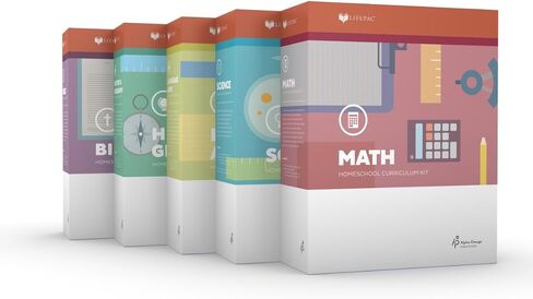 مجموعة LIFEPAC المكونة من 5 موضوعات للصف الثالث منهج المدرسة المنزلية - تعلم الإتقان القائم على الكتاب المقدس، نص عمل مع الدروس والأنشطة والاختبارات in Kuwait