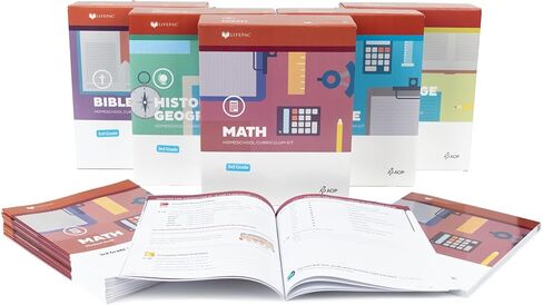مجموعة LIFEPAC المكونة من 5 موضوعات للصف الثالث منهج المدرسة المنزلية - تعلم الإتقان القائم على الكتاب المقدس، نص عمل مع الدروس والأنشطة والاختبارات in Kuwait