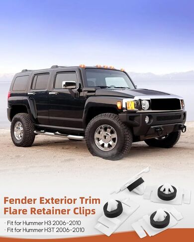 Retainer 11562147 مشابك تثبيت مضيئة للحاجز الخارجي مناسبة لسيارة Hummer H3 H3T (2006-2010) - استبدال مشبك تثبيت القالب الهزاز in Saudi Arabia