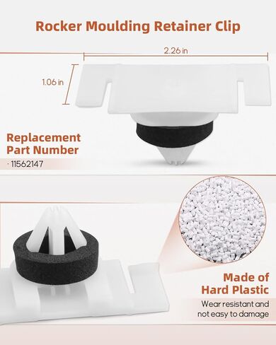 Retainer 11562147 مشابك تثبيت مضيئة للحاجز الخارجي مناسبة لسيارة Hummer H3 H3T (2006-2010) - استبدال مشبك تثبيت القالب الهزاز in Saudi Arabia