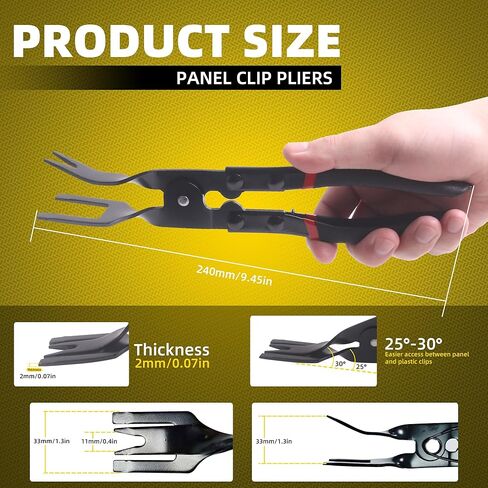 1 pcs Panel Clip Pliers Automotive Trim Fastener Removal Tool, Upholstery Interior Clip Removal Tool, Auto Panel Rivet Removal Fastener Push Pin Pry Pliers, Prevents Damage to Dashboard Repair Tool in Saudi Arabia