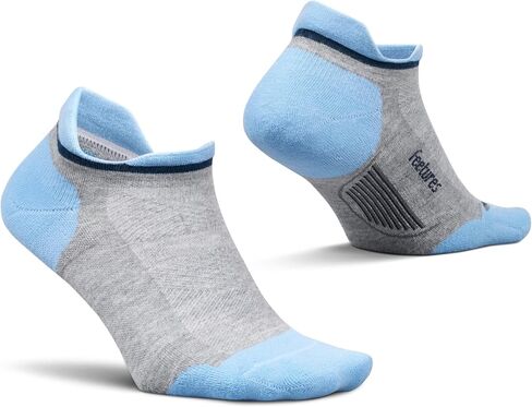 Feetures Elite Golf Max Cushion Tab Ankle Socks - Sport Sock with Targeted Compression - Gray, Large (3 Pair) in Saudi Arabia