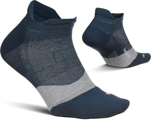 Feetures Elite Golf Max Cushion Tab Ankle Socks - Sport Sock with Targeted Compression - Gray, Large (3 Pair) in Saudi Arabia