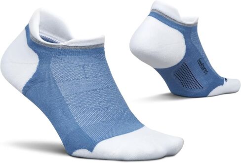 Feetures Elite Golf Max Cushion Tab Ankle Socks - Sport Sock with Targeted Compression - Gray, Large (3 Pair) in Saudi Arabia