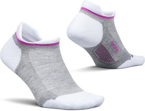 Feetures Elite Golf Max Cushion Tab Ankle Socks - Sport Sock with Targeted Compression - Gray, Large (3 Pair) in Saudi Arabia