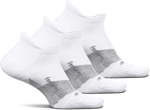 Feetures Elite Golf Max Cushion Tab Ankle Socks - Sport Sock with Targeted Compression - Gray, Large (3 Pair) in Saudi Arabia