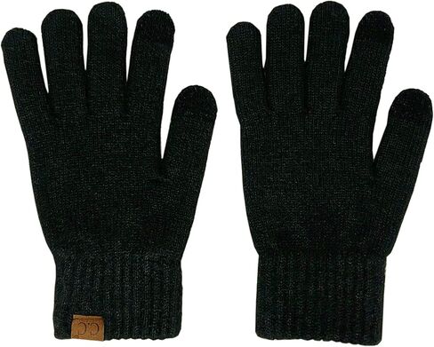 Winter CC Quad Touch Screen Smart Cellphone Finger Tips Warm Soft Gloves (Recycled Yarn Black) in Saudi Arabia
