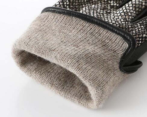 قفازات LJYH النسائية من جلد الخراف الأصلي بنمط جلد الثعبان - قفازات شتوية دافئة تعمل باللمس متوافقة مع الكشمير مبطنة بالكشمير، قفازات كلاسيكية للقيادة والسهرات والحفلات والارتداء اليومي للسيدات فضي مقاس واحد in Kuwait