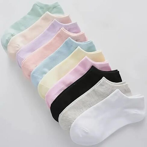 Womens Ankle Socks Short Low Cut Cotton Comfort Breathable Casual Socks ，2 pairs in Saudi Arabia