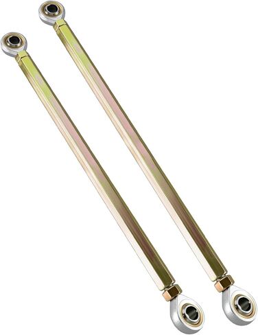 2pcs Golden Hole Adjustable Steering Shaft Tie Rod Ball Joint 310mm-340mm 10mm Hole, Fit For DIY Mini Bike ATV Go Kart Moped Scooter Quad Off Road Steering Column Steering Suspension in Saudi Arabia