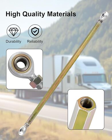 2pcs Golden Hole Adjustable Steering Shaft Tie Rod Ball Joint 310mm-340mm 10mm Hole, Fit For DIY Mini Bike ATV Go Kart Moped Scooter Quad Off Road Steering Column Steering Suspension in Saudi Arabia