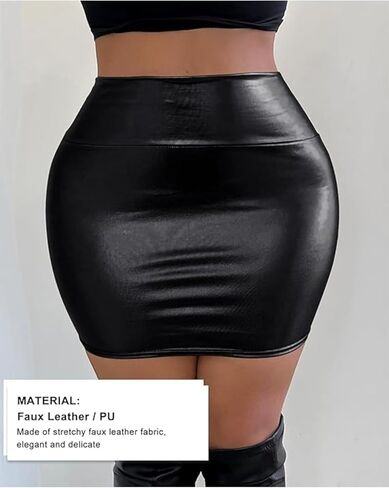 Women's Mini Skirt – Stretch Knit Bodycon Slim Fit Pencil Solid Skirts in Saudi Arabia