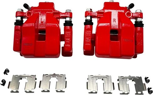Rear Disc Brake Caliper Red Set 2008-2011 for Toyota Avalon, 2007-2012 for Lexus ES350, 2007-2011 for Toyota Camry, 19B3131 19B3130 in Saudi Arabia