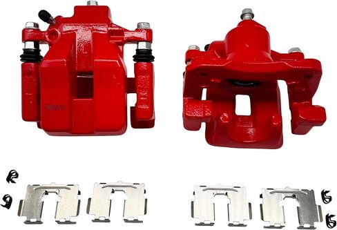 Rear Disc Brake Caliper Red Set 2008-2011 for Toyota Avalon, 2007-2012 for Lexus ES350, 2007-2011 for Toyota Camry, 19B3131 19B3130 in Saudi Arabia