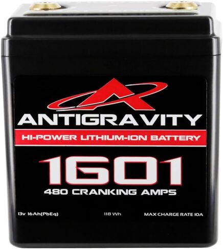 بطارية ليثيوم مضادة للجاذبية AG-1601 صغيرة الحجم للدراجات النارية - بطارية خفيفة الوزن عالية الأداء للدراجات النارية ورياضات الطاقة - 720 أمبير - بدون BMS - 12 فولت LiFePO4 in Kuwait
