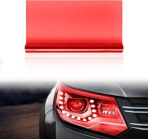 Car Lamp Film 12 X 48inch Cuttable and Stretchability, Non-Marking Self-Adhesive Decals Car Decor, Car Headlight Taillight Fog Lamp Packaging Protective Film, Yellow in Kuwait
