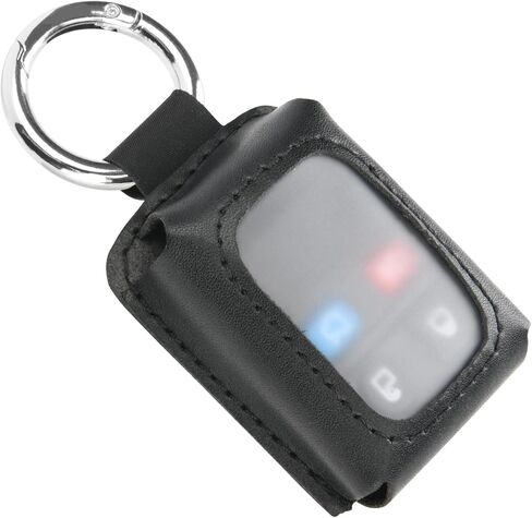 Homakover Black Leather Car Key Fob Cover Sleeve Compatible for Ford F150 F250 F350/Chevy/Escalade/Hummer, Keychain Fob Holder with PVC Visible Window, Remote Protector Case in Saudi Arabia