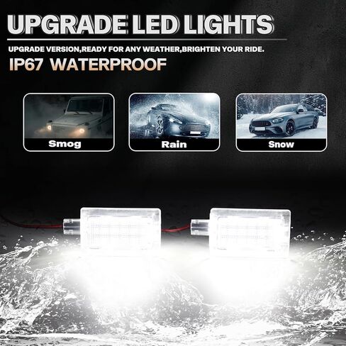 White LED Car Door Panel Courtesy Light Interior Car Door Welcome Lights for Dodge Charger 2006-2020 Challenger Stratus Magnum Avenger Dart Chrysler 300 200 Sebring 2PCS in Saudi Arabia
