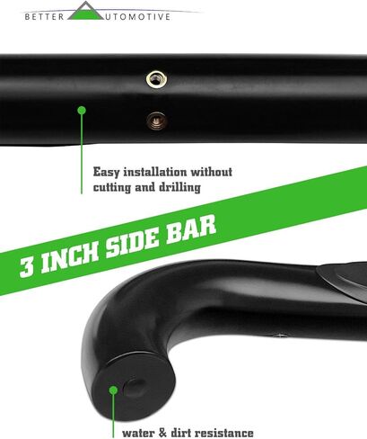 3" Side Step Rails Nerf Bars Running Board Steps Compatible with 2006-2014 Honda Ridgeline Black in Saudi Arabia