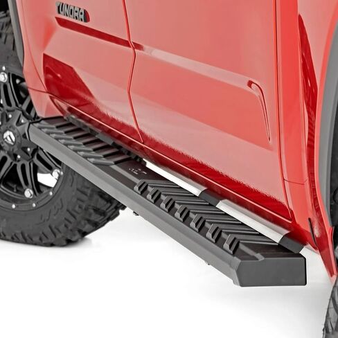 Rough Country BA2 Running Boards for Toyota Tundra CrewMax (2022-2026) - 5" Wide Steel Step Bars, Non-Slip Grip Foot Rails, No-Drill Install, Truck Side Steps in Saudi Arabia