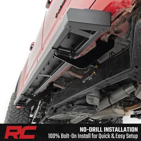 Rough Country BA2 Running Boards for Toyota Tundra CrewMax (2022-2026) - 5" Wide Steel Step Bars, Non-Slip Grip Foot Rails, No-Drill Install, Truck Side Steps in Saudi Arabia