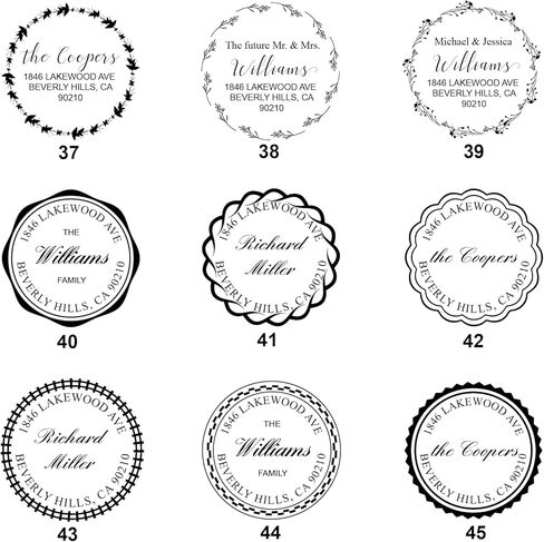 Up to 54 Designs – Custom Return Address Stamp – Round and Rectangular Personalized Self-Inking Address Stamp for Mailing, Wedding and Housewarming（Medium） in Saudi Arabia