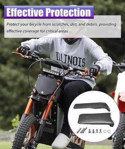 حاجز من ألياف الكربون متوافق مع Tutti Tuttio Soleil 01GB SF BF ARC الدراجة الترابية الكهربائية الأمامية والخلفية. in Kuwait