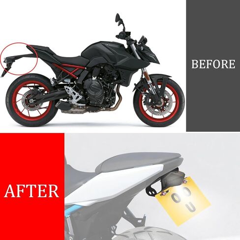 Plug&Play GSX8S Fender Eliminator، GSX8R Tail Tidy Kit متوافق مع GSX-8R 2024-2026 GSX-8S 2023-2026 لوحة الترخيص مجهزة بضوء الفرامل وأضواء لوحة الترخيص (الدخان) in Kuwait