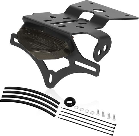 Plug&Play GSX8S Fender Eliminator، GSX8R Tail Tidy Kit متوافق مع GSX-8R 2024-2026 GSX-8S 2023-2026 لوحة الترخيص مجهزة بضوء الفرامل وأضواء لوحة الترخيص (الدخان) in Kuwait
