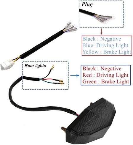 Plug&Play GSX8S Fender Eliminator، GSX8R Tail Tidy Kit متوافق مع GSX-8R 2024-2026 GSX-8S 2023-2026 لوحة الترخيص مجهزة بضوء الفرامل وأضواء لوحة الترخيص (الدخان) in Kuwait