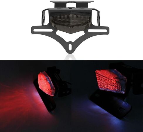 Plug&Play GSX8S Fender Eliminator، GSX8R Tail Tidy Kit متوافق مع GSX-8R 2024-2026 GSX-8S 2023-2026 لوحة الترخيص مجهزة بضوء الفرامل وأضواء لوحة الترخيص (الدخان) in Kuwait