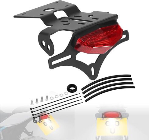 Plug&Play GSX8S Fender Eliminator، GSX8R Tail Tidy Kit متوافق مع GSX-8R 2024-2026 GSX-8S 2023-2026 لوحة الترخيص مجهزة بضوء الفرامل وأضواء لوحة الترخيص (الدخان) in Kuwait