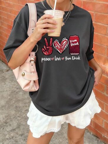 Girls Graphic T-Shirt, Printed Short Sleeve Tee for Kids 8–14 in Saudi Arabia