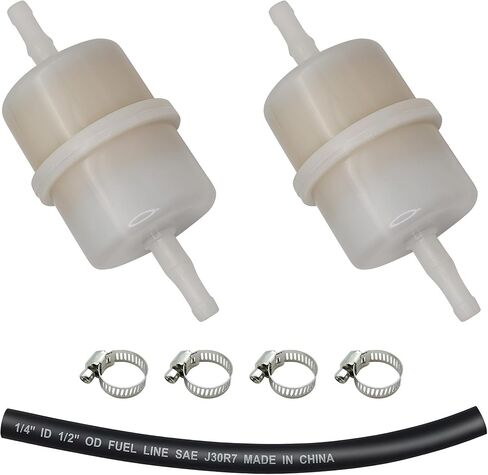 Strongthium 24 050 13-S فلتر غاز الوقود مضمن متوافق مع Kohler CH20S CH23S CH25S CH730 SV725 MTD Cub Cadet Troy-Bilt Craftsman 46 50 54 بوصة جزازة العشب بدون دوران 15 ميكرون in Saudi Arabia