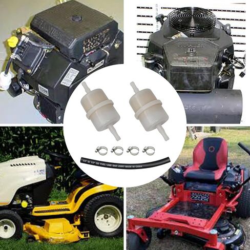 Strongthium 24 050 13-S فلتر غاز الوقود مضمن متوافق مع Kohler CH20S CH23S CH25S CH730 SV725 MTD Cub Cadet Troy-Bilt Craftsman 46 50 54 بوصة جزازة العشب بدون دوران 15 ميكرون in Saudi Arabia