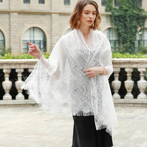 Shawls Wraps for Women Evening Dresses Summer Lace Shawl for Wedding in Saudi Arabia