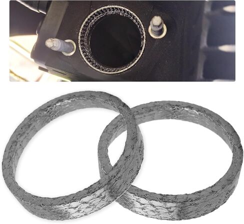 2PCS Compatible with Harley Exhaust Gasket,Motorcycle Exhausts Flange Gasket Replacement Compatible with Softail/Dyna/Touring/Sportster,Professional Exhaust Manifold Gaskets in Kuwait