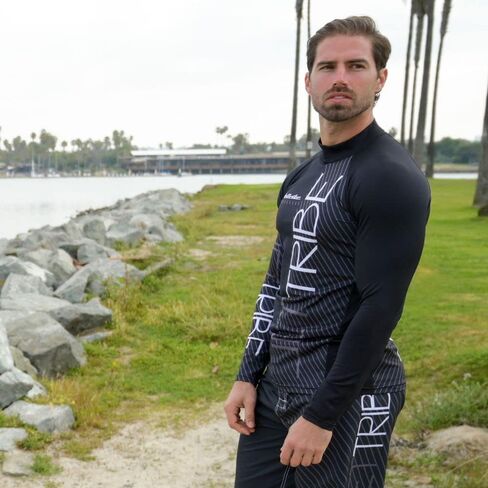 Jettribe Longsleeve Men's Rashguard Swim Shirt | Circuit Series | UV Protection | PWC Jet Ski Accessories in Saudi Arabia