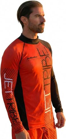 Jettribe Longsleeve Men's Rashguard Swim Shirt | Circuit Series | UV Protection | PWC Jet Ski Accessories in Saudi Arabia