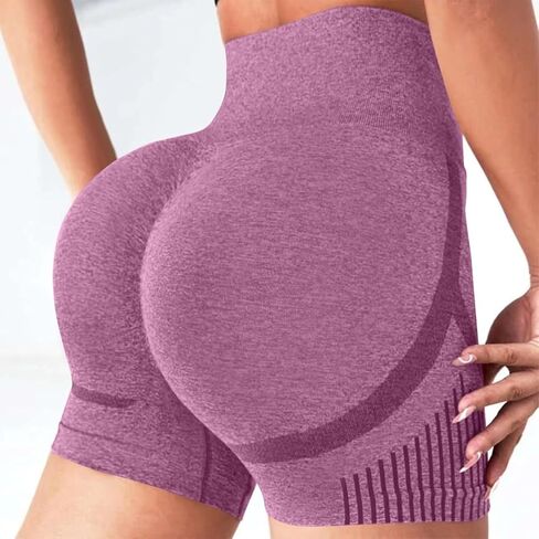 Women's high-Waisted Athletic Shorts, Breathable, Tummy-Controlling - Seamless in Saudi Arabia