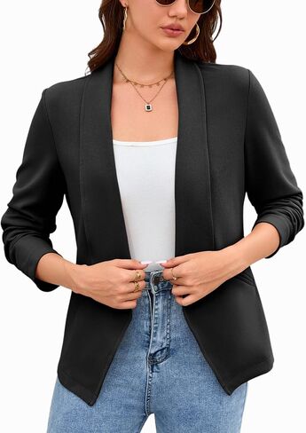 Women's Casual Blazer Long Sleeve Lightweight Open Front Blazer Work Office Blazers Jacket in Saudi Arabia