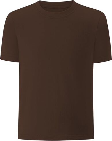QBK Toddler Boys' 100% Cotton Crewneck Tee | Soft Basic Short-Sleeve t Shirt for Summer in Saudi Arabia