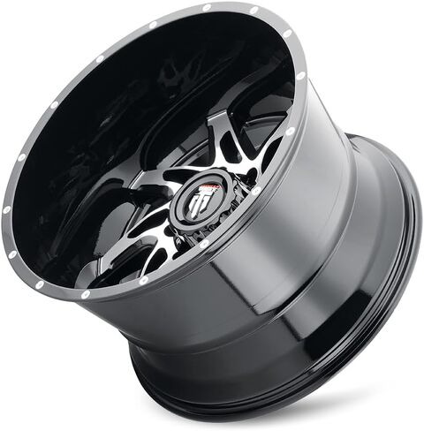 SPYDER Gloss Black Wheel with Painted (22 x 14. inches /8 x 180 mm, -76 mm Offset) in Saudi Arabia