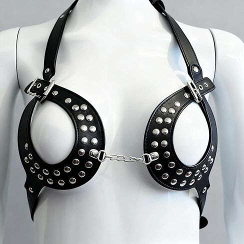 طقم حزام جلد PU قابل للتعديل للرجال - حزام جسم عبودية BDSM أسود فاسق، مثالي للعب دور الكرنفال في عيد الحب، وملابس النادي والحفلات التنكرية للبالغين in Saudi Arabia